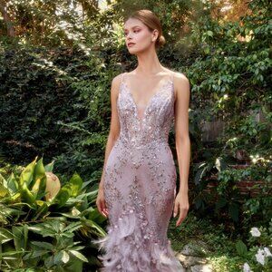 NEW LONG OFF THE SHOULDER MERMID SLEEVELESS DRESS WITH LACE UP BACK AL A1116